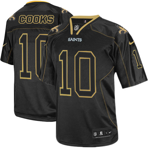 Men's Elite Brandin Cooks Nike Jersey Lights Out Black - #10 NFL New Orleans Saints